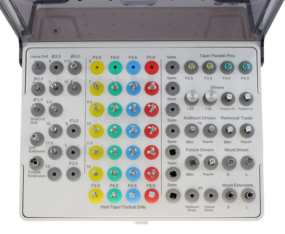 ユニバーサルインプラントテーパーサージカルキット/ ガイドツイストドリル器具 (Hiossen OSSTEMスタイル)